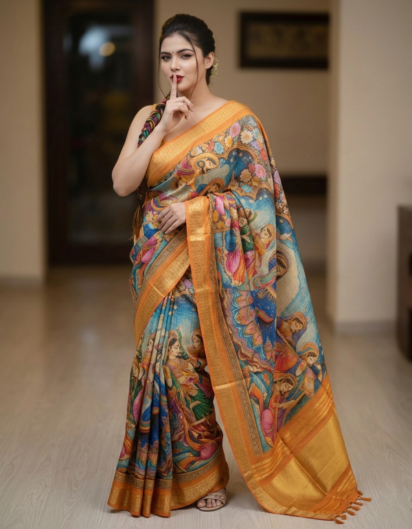 anitya official tissue silk saree